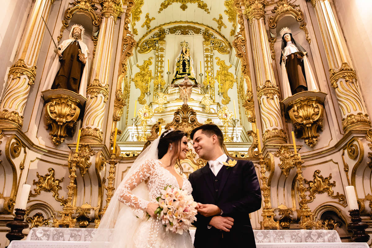 casamento em ouro preto altar da igreja do carmo