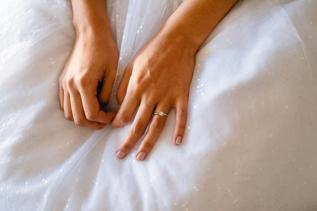 detalhes do vestido da noiva