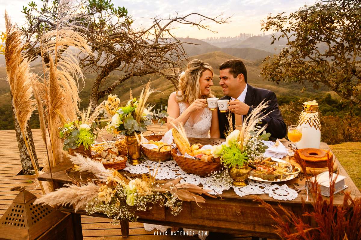 mesa decoracao para casamento sem convidados elopement