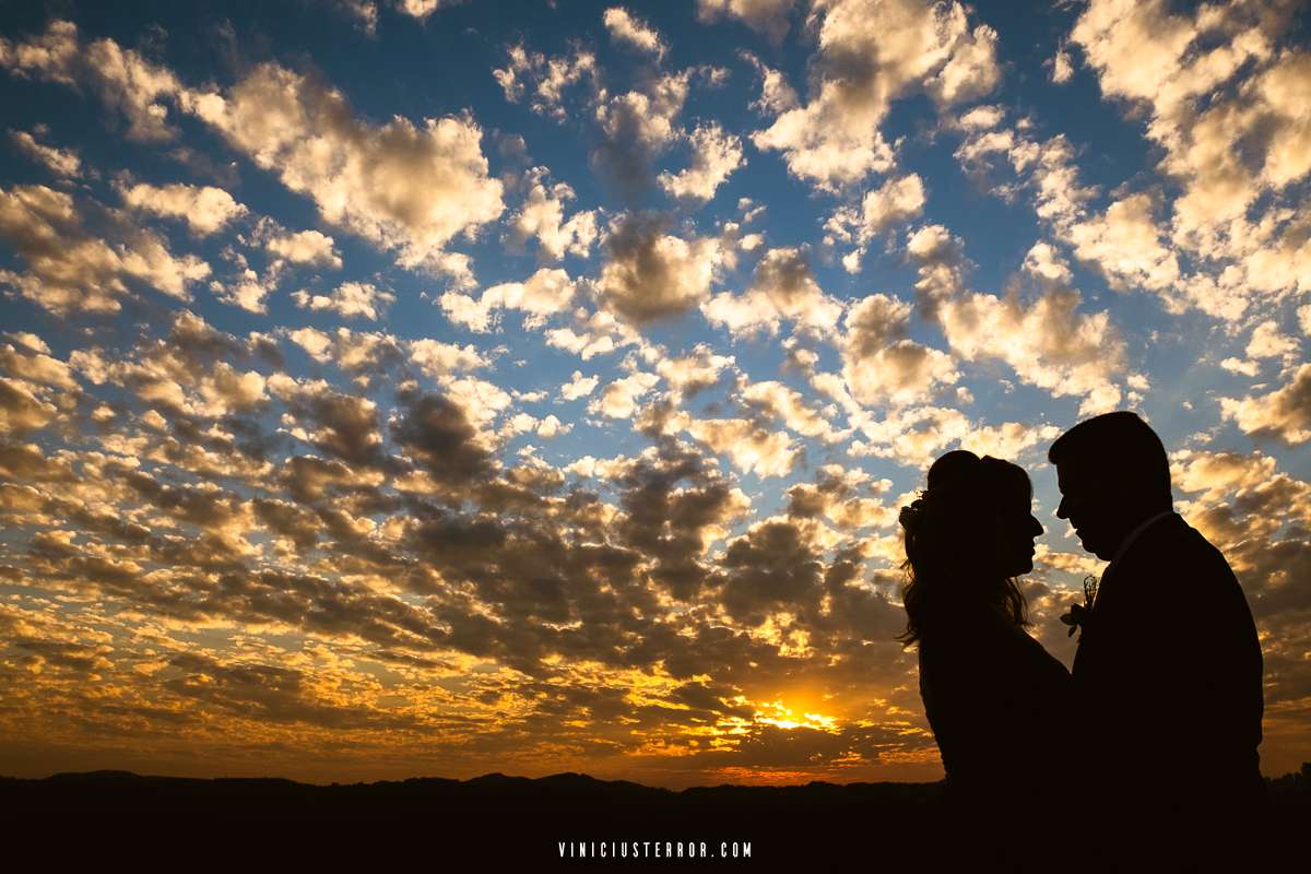 casamento no por do sol